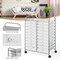 20-Drawer Mobile Storage Organizer Cart with Brake Wheels and Steel Frame for Home or Office Use